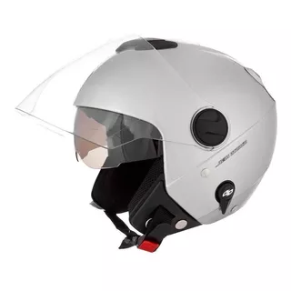 Capacete Moto Pro Tork Aberto New Atomic Viseira Dupla Cor Branco-fosco Desenho Solid Tamanho Do Capacete 58