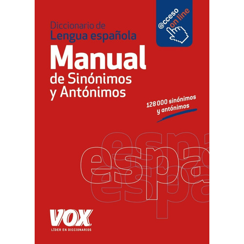 Diccionario Manual De Sinonimos Y Antonimos Ed Vox Tapa Dura