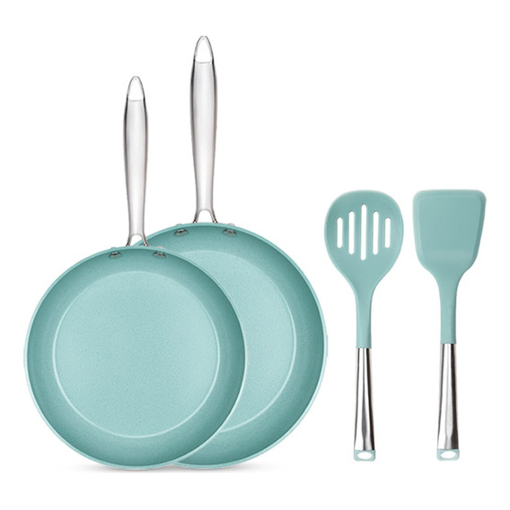 2 Pack Sartén 20 Cm + Sartén 24 Cm Jade Cook Con Utensilios 