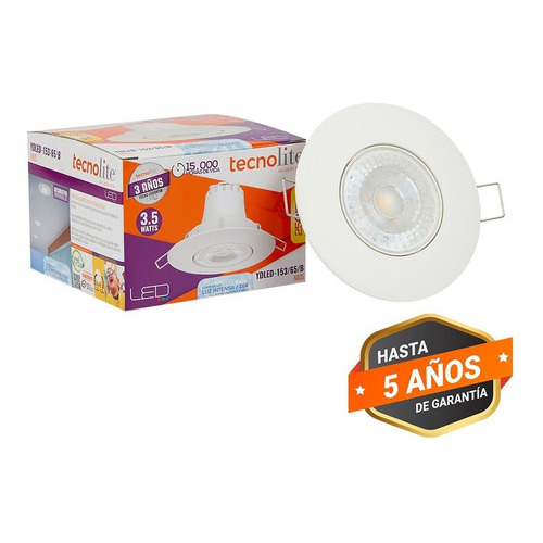 Lampara Led Empotrable 3.5 W Luz De Día Ydled-153/65/b Tecnolite