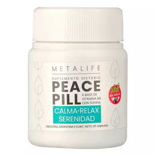 Suplemento Peace Pill Relax Calma Y Serenidad Formula Ee Uu