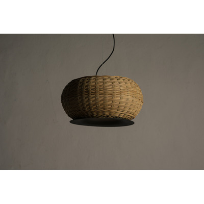Lampara Colgante Led Valle Xs Tejido Natural Ng 42cm Mmo