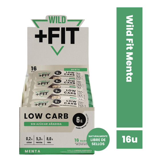 Wild Fit Barra Almendra Menta 35g 16 Uds