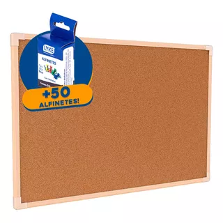 Placa Quadro Cortiça Memory Board Pequena 70x50cm Com Brinde