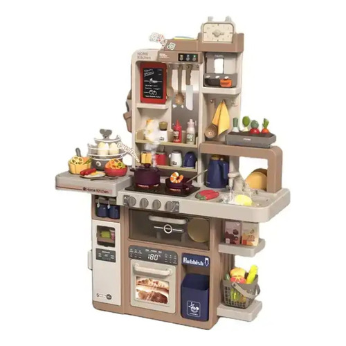 Set Juego Juguete Cocina Con Luz, Sonido Y Vapor 88 Piezas