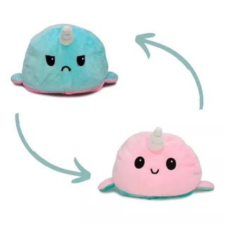 Peluche Kawaii De Ballena Narval Reversible