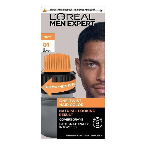 Kit Tinta L'Oréal Paris  Men expert excell 5' tono 1 jet black x 50mL