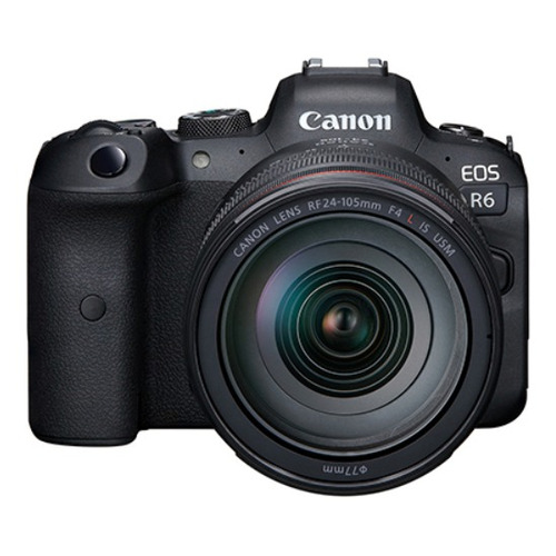  Canon EOS R Kit R6 + lente 24-105mm IS USM sin espejo color  negro