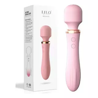 Vibrador Lilo Termico Cabeza Doble Masajes Y Estimulacion Color Rosado