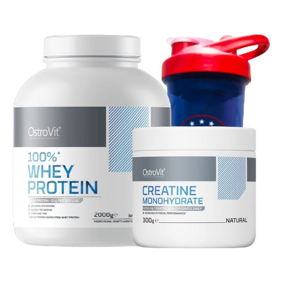 Pack Proteina Whey Proteina 66sv +creatina+shaker  Ostrovit