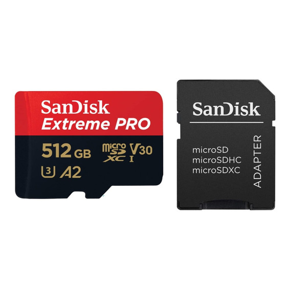 Memoria Microsd Sandisk Extreme Pro 512gb 4k 200mbs A2 Dron