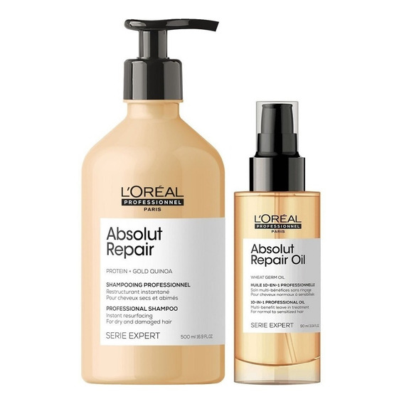 Shampoo Reparador 500ml + Sérum Loreal Absolut Repair