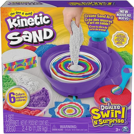 Arena Mágica Kinetic Sand Gira Multicolor Deluxe Swirl 