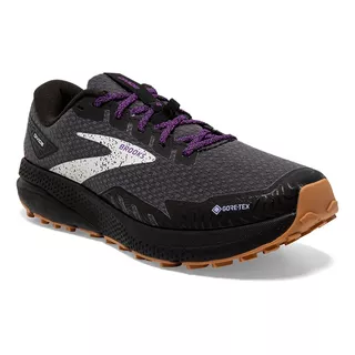 Tenis Brooks Divide 4 Gtx Mujer Gris/negro/morado