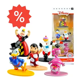 Bonecos Disney - Nano Metalfigs Lilo, Tio Patinhas + 3un