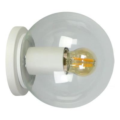 Lampara Aplique Pared Techo Globo Tte 15cm Apto Led Blanco Blanco - Globo Tte