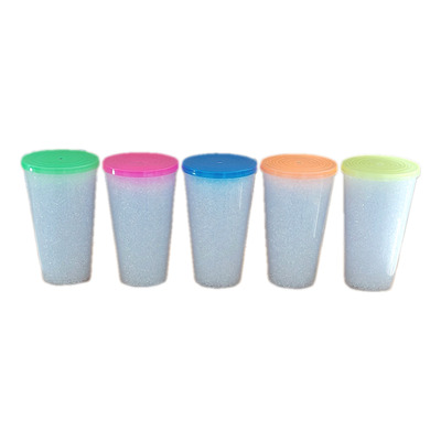 100 Vasos Para Halloween Con Tapa Y Popote 650 Ml Tapa Neon