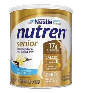 Suplemento Em Pó Nestlé  Nutren Senior Carboidratos Nutren Senior Sabor  Baunilha Em Lata De 370g