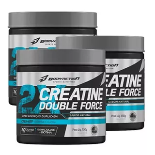 Kit 3x Creatine Double Force Body Action 150g Original C/nfe