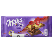 Chocolate Ao Leite Com Biscoito Lu Milka Pacote 87g