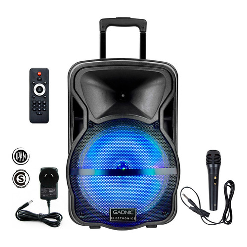 Parlante Gadnic 12 Live Studio Xbs4 Con Bluetooth Negro