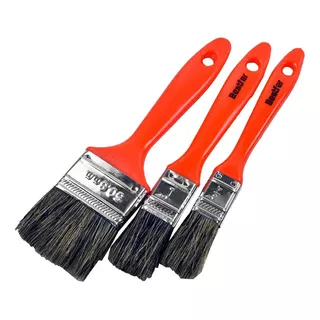 Kit Com 3 Peças Trincha Pincel Para Pintura Tinta Latex Acrilica Parede Jogo Pinceis