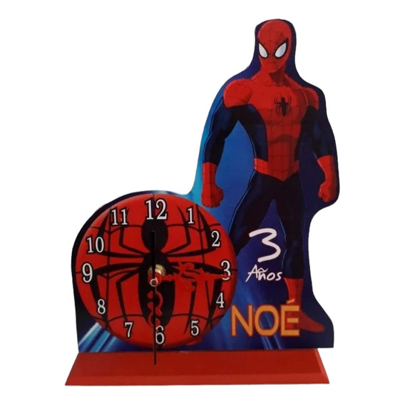 Paq10. Recuerdos Centro De Mesa Spiderman Reloj