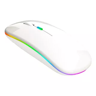 Mouse Sem Fio 9h Modelo A6015 Bt+2.4ghz Led Usb Bluetooth Cor Branco