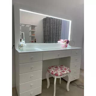 Penteadeira Camarim Luxo 1m30 Com Fita De Led + Frete Grátis