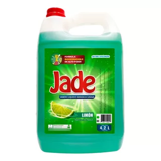 Jabon Lavatrastes Liquido Arrancagrasa 4.2 Litros Jade Limon