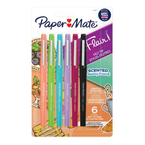 Set 6 Tiralíneas Paper Mate Flair Punta Media Candy Pop