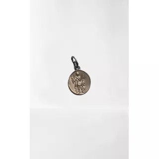 Medalla San Expedito Y Espíritu Santo Frente Oro, 11mm.