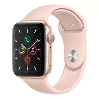 Apple Series 5 Watch (gps) - Caixa De Alumínio Cor Dourado De 44 Mm - Pulseira Esportiva Rosa-areia