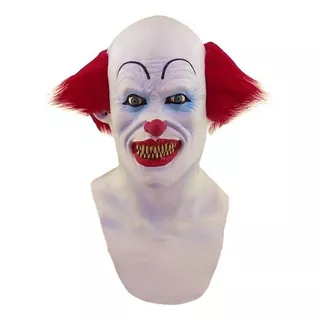 Máscara Payaso It Eso Scary Clown Látex Halloween 26580 Color Blanco