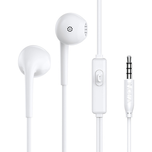 Audífonos In Ear Manos Libres Control Y Micrófono 3.5m 1hora Color Blanco