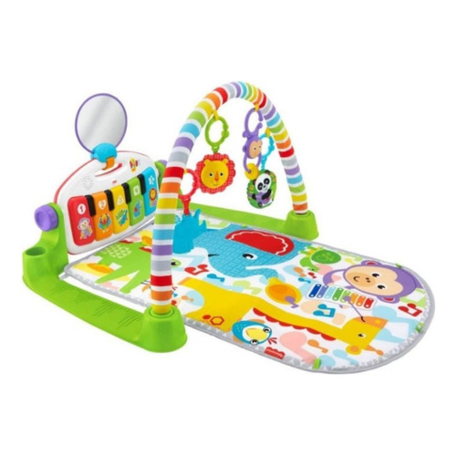 Gimnasio Piano Musical Fisher Price Estimulacion Bebe 3 En 1 Color Verde