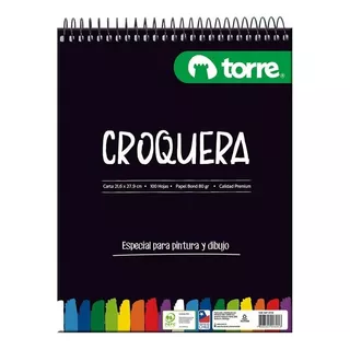 Croquera Carta 21,6x27,9cm 100hojas Imagia Torre Color Blanca