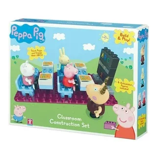 Peppa Pig Escuela Aula Clase Encastre + Figuras Original