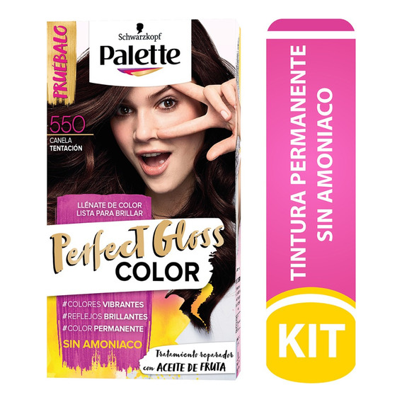 Tintes Palette Perfect Gloss - mL  Tono 550 Canela Tentación