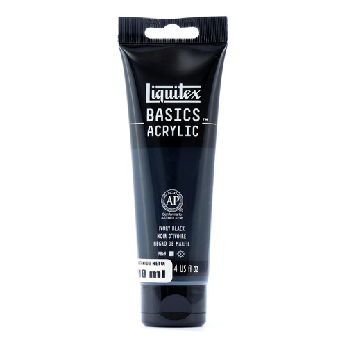 Pintura Acrílico Liquitex Basics 118ml Color Negro De Marfil