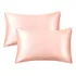 Funda Almohada Satin Saten Tipo Seda Set X2 Unids 100 O 76cm 100x50 Rosado Geométrico