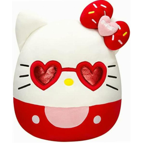 Squishmallows Hello Kitty Con Anteojos Rojas De Peluche De