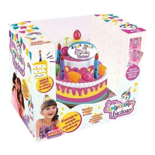 Juegos Y Juguetes-torta De Cumpleaños Unicornio Chica