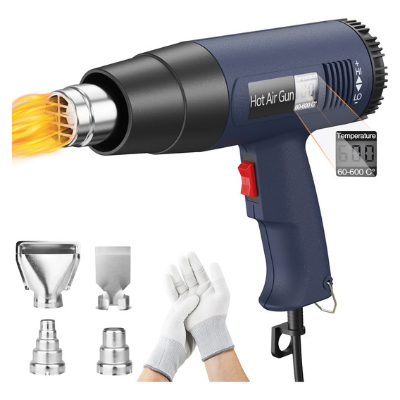 Pistola De Calor Eléctrica Temperatura Ajustable Lcd Patalla