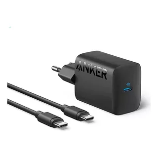 Carregador Rápido Usb-c 30w Pd + Cabo Usb-c 1,5m Anker B2640 Cor Preto