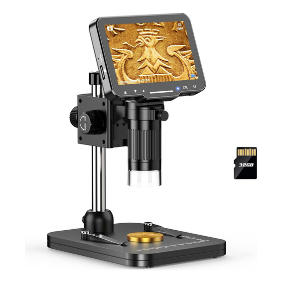 Microscopio Digital Lcd 1080p Lupa De Monedas 1000x
