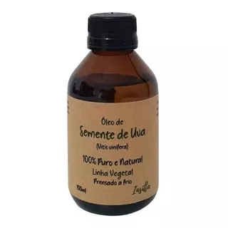 Óleo Vegetal De Semente De Uva 100%puro E Natural 100ml 