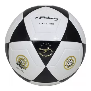 Bola De Futebol Poker Rio Poker Nº 5 Unidade X 1 Unidades  Cor Branco E Preto