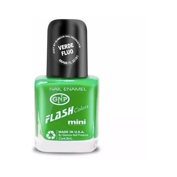 Esmalte Flash Colors De Gnp 9ml Verde Fluo Summer