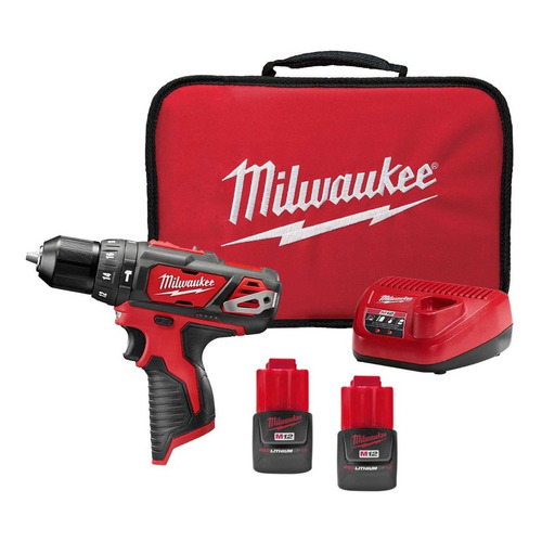 Atornillador Destornillador De 3/8 12v Milwaukee 2408-22 Color Rojo